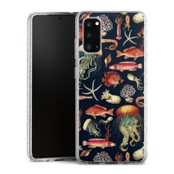 Silikon Glitter Case transparent-silber