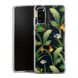 Silikon Glitter Case transparent-silber