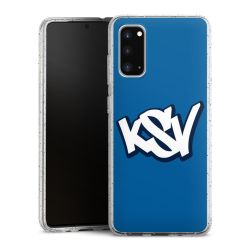 Silikon Glitter Case transparent-silber