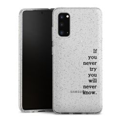 Silikon Glitter Case transparent-silber