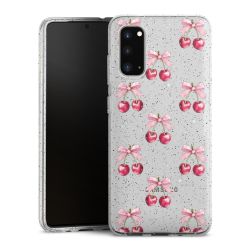 Silikon Glitter Case transparent-silber