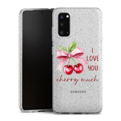 Silikon Glitter Case transparent-silber