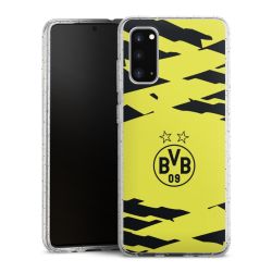 Silikon Glitter Case transparent-silber