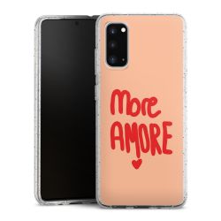 Silikon Glitter Case transparent-silber