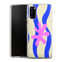 Silikon Glitter Case transparent-silber