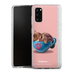 Silikon Glitter Case transparent-silber