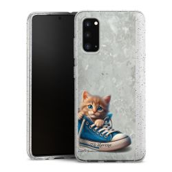 Silikon Glitter Case transparent-silber
