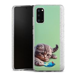 Silikon Glitter Case transparent-silber