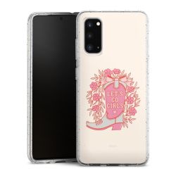 Silikon Glitter Case transparent-silber