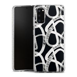 Silikon Glitter Case transparent-silber