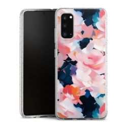 Silikon Glitter Case transparent-silber