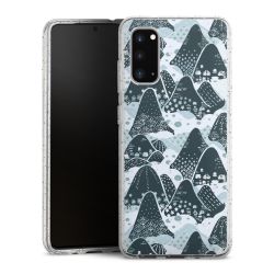 Silikon Glitter Case transparent-silber