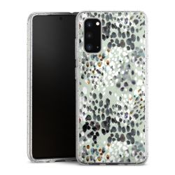 Silikon Glitter Case transparent-silber