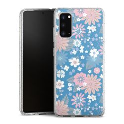 Silikon Glitter Case transparent-silber