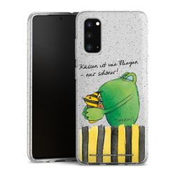 Silikon Glitter Case transparent-silber