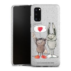 Silikon Glitter Case transparent-silber