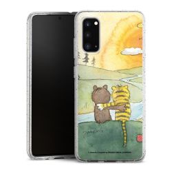 Silikon Glitter Case transparent-silber