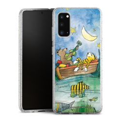 Silikon Glitter Case transparent-silber