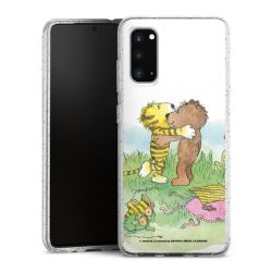 Silikon Glitter Case transparent-silber