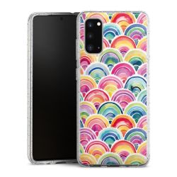 Silikon Glitter Case transparent-silber