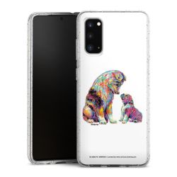 Silikon Glitter Case transparent-silber