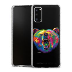 Silikon Glitter Case transparent-silber