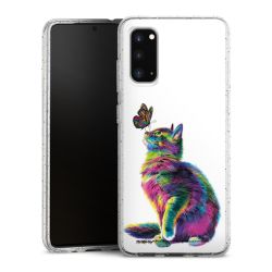 Silikon Glitter Case transparent-silber