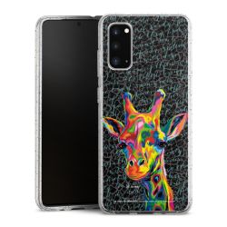 Silikon Glitter Case transparent-silber