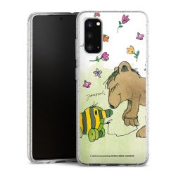 Silikon Glitter Case transparent-silber