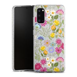 Silikon Glitter Case transparent-silber