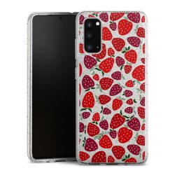 Silikon Glitter Case transparent-silber