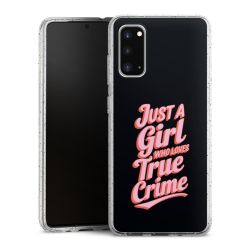 Silikon Glitter Case transparent-silber