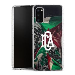 Silikon Glitter Case transparent-silber