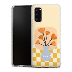 Silikon Glitter Case transparent-silber