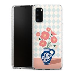 Silikon Glitter Case transparent-silber