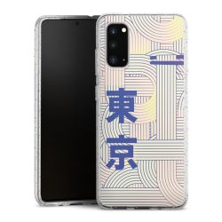 Silikon Glitter Case transparent-silber