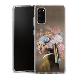 Silikon Glitter Case transparent-silber