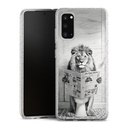 Silikon Glitter Case transparent-silber