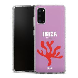 Silikon Glitter Case transparent-silber