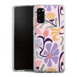 Silikon Glitter Case transparent-silber