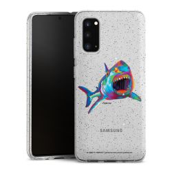 Silikon Glitter Case transparent-silber