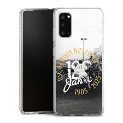 Silikon Glitter Case transparent-silber