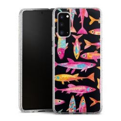 Silikon Glitter Case transparent-silber