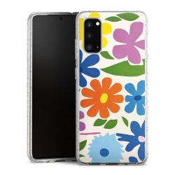 Silikon Glitter Case transparent-silber