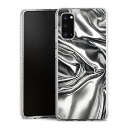 Silikon Glitter Case transparent-silber