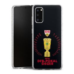 Silikon Glitter Case transparent-silber