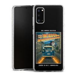 Silikon Glitter Case transparent-silber