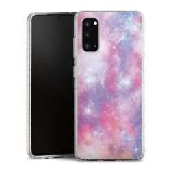 Silikon Glitter Case transparent-silber