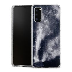Silikon Glitter Case transparent-silber