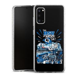 Silikon Glitter Case transparent-silber